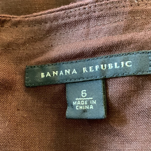 Banana Republic 100% linen dress in chocolate brown - Picture 7 of 10